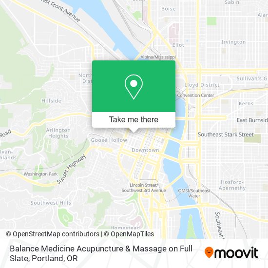 Mapa de Balance Medicine Acupuncture & Massage on Full Slate