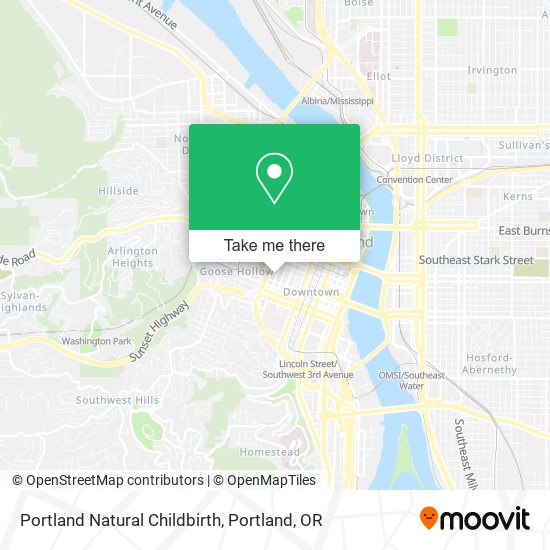 Portland Natural Childbirth map