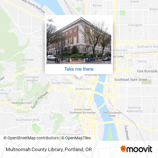 Multnomah County Library map