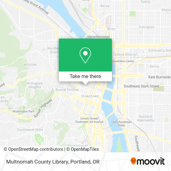 Mapa de Multnomah County Library