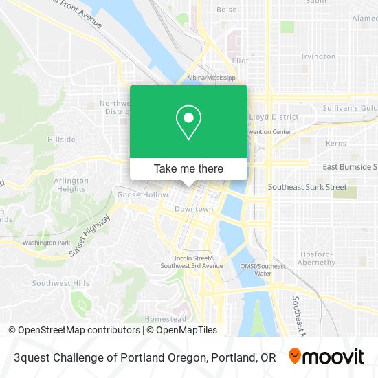 Mapa de 3quest Challenge of Portland Oregon