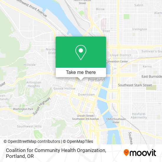 Coalition for Community Health Organization map