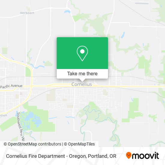 Cornelius Fire Department - Oregon map