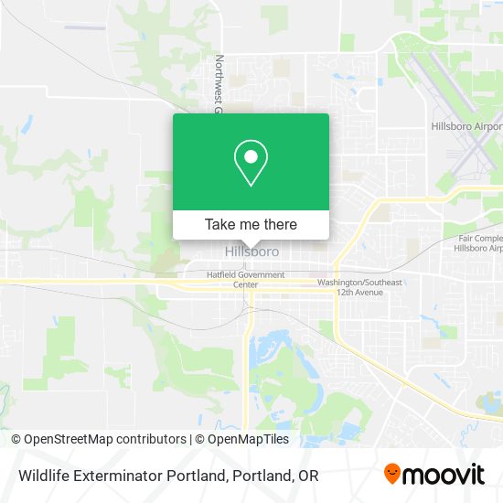 Wildlife Exterminator Portland map