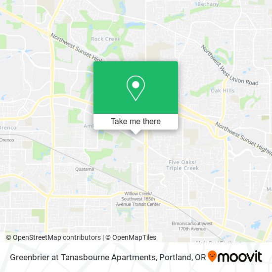 Mapa de Greenbrier at Tanasbourne Apartments