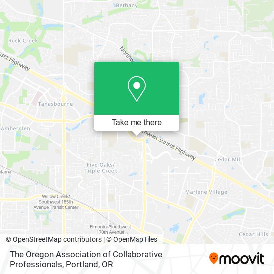 The Oregon Association of Collaborative Professionals map