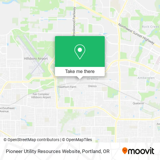 Mapa de Pioneer Utility Resources Website