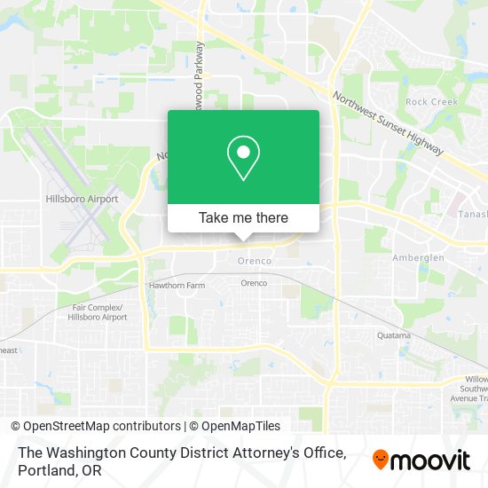 The Washington County District Attorney's Office map