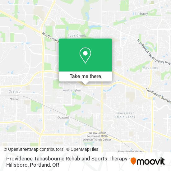 Mapa de Providence Tanasbourne Rehab and Sports Therapy - Hillsboro