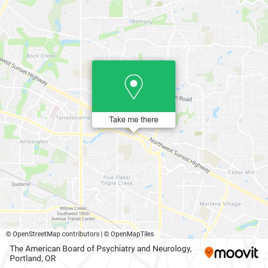 The American Board of Psychiatry and Neurology map