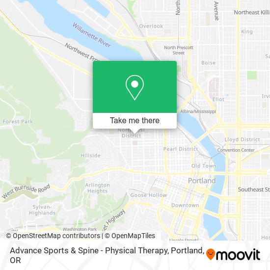 Mapa de Advance Sports & Spine - Physical Therapy