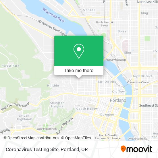 Mapa de Coronavirus Testing Site