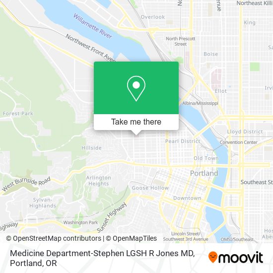 Medicine Department-Stephen LGSH R Jones MD map