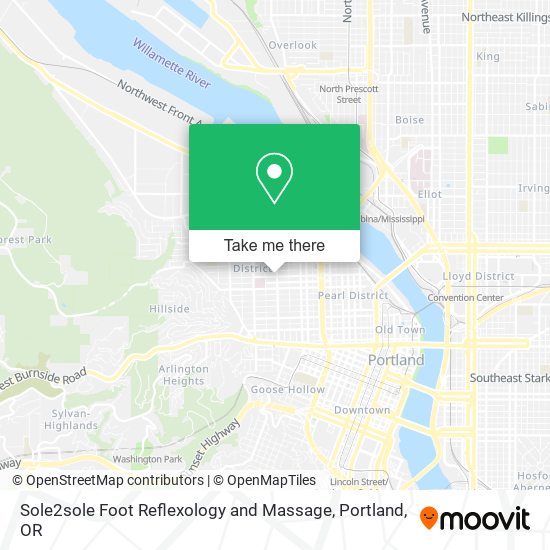 Sole2sole Foot Reflexology and Massage map