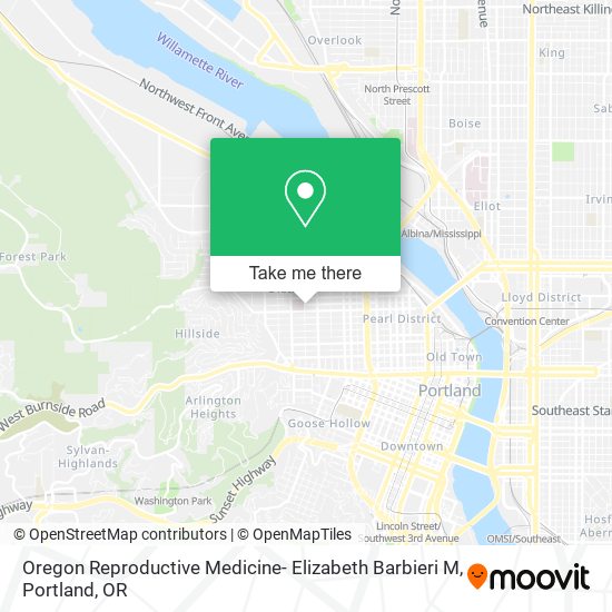 Oregon Reproductive Medicine- Elizabeth Barbieri M map