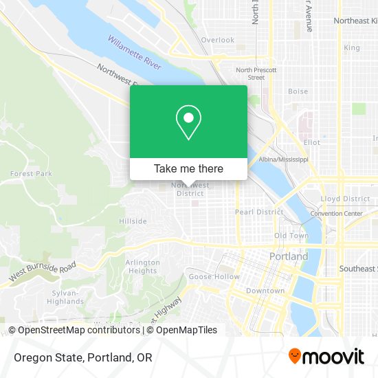 Oregon State map