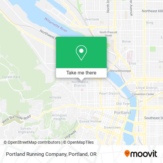 Portland Running Company map