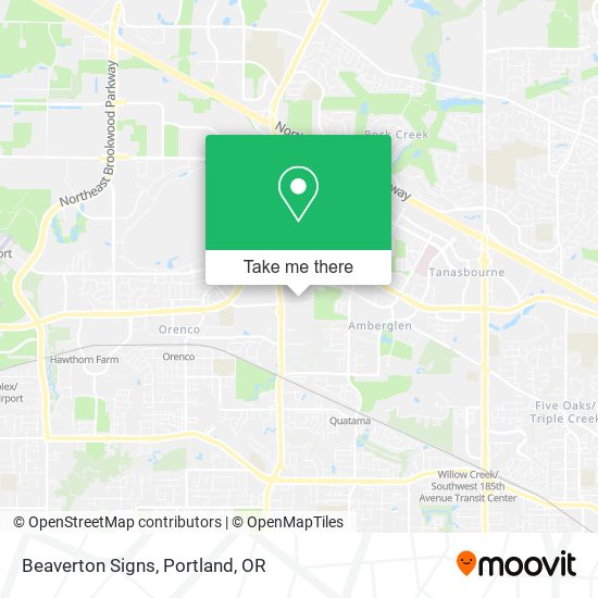 Mapa de Beaverton Signs