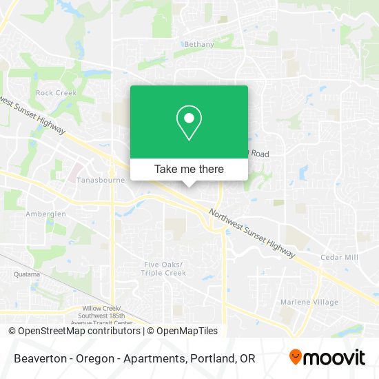 Mapa de Beaverton - Oregon - Apartments