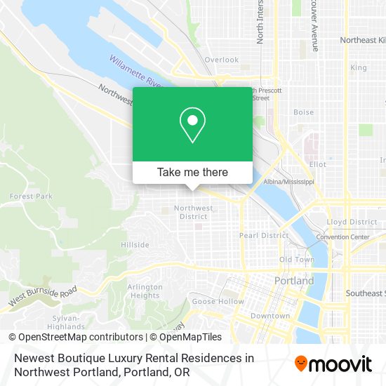 Mapa de Newest Boutique Luxury Rental Residences in Northwest Portland