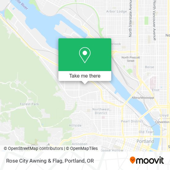 Mapa de Rose City Awning & Flag