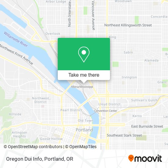 Mapa de Oregon Dui Info
