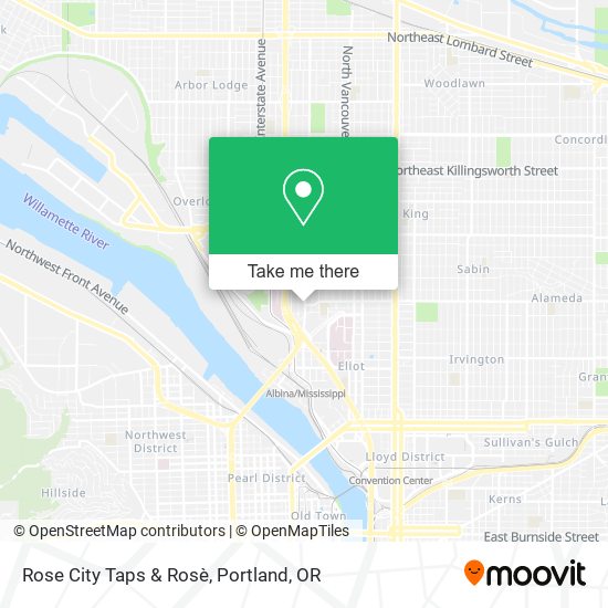 Rose City Taps & Rosè map