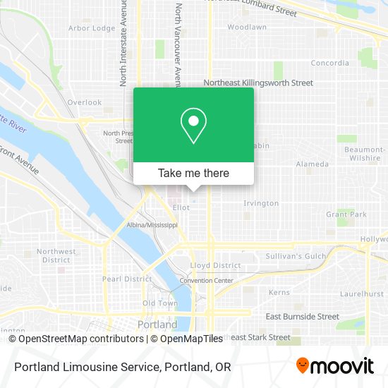 Portland Limousine Service map