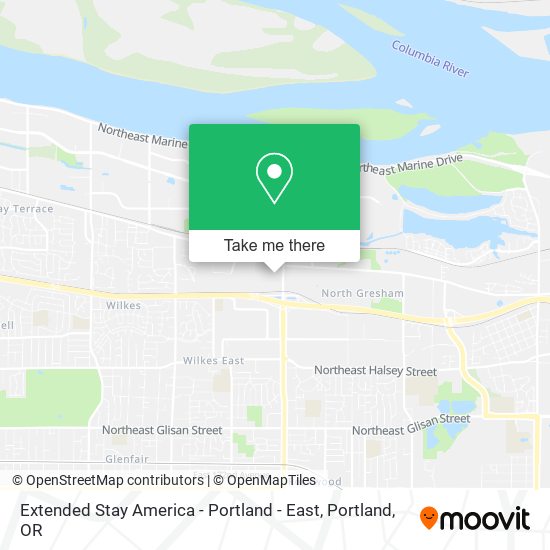 Mapa de Extended Stay America - Portland - East