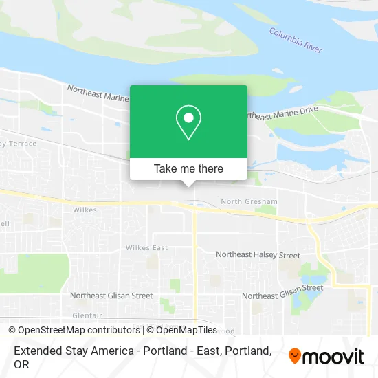Extended Stay America - Portland - East map