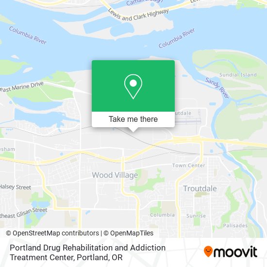 Portland Drug Rehabilitation and Addiction Treatment Center map