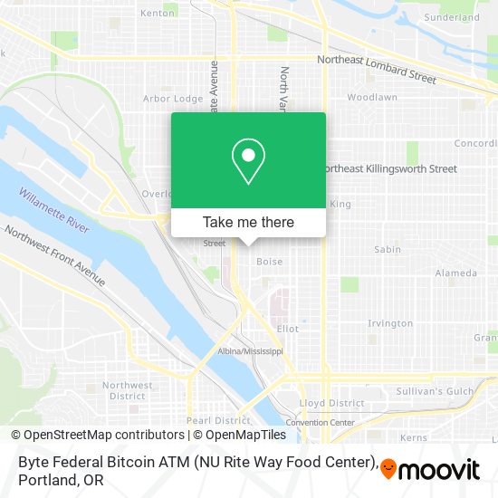 Mapa de Byte Federal Bitcoin ATM (NU Rite Way Food Center)