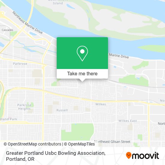Greater Portland Usbc Bowling Association map