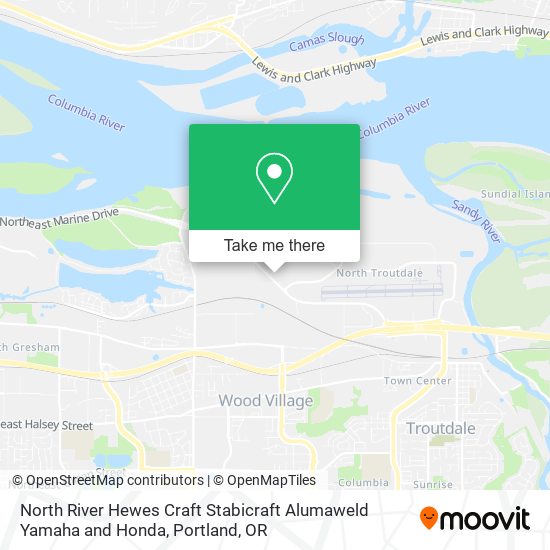 Mapa de North River Hewes Craft Stabicraft Alumaweld Yamaha and Honda