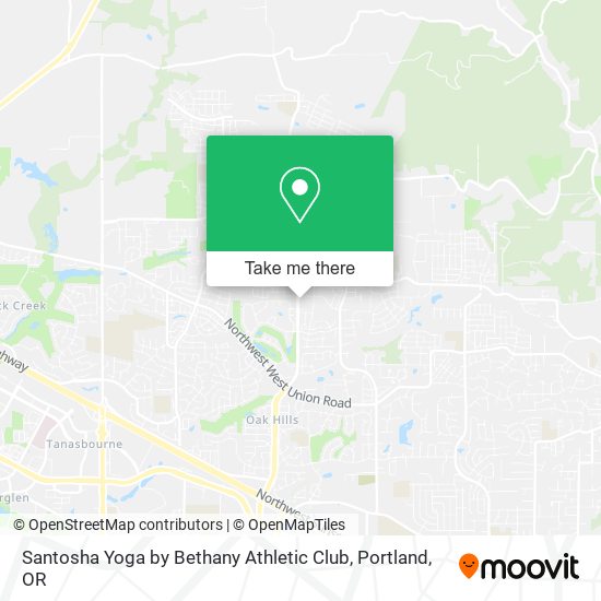 Mapa de Santosha Yoga by Bethany Athletic Club