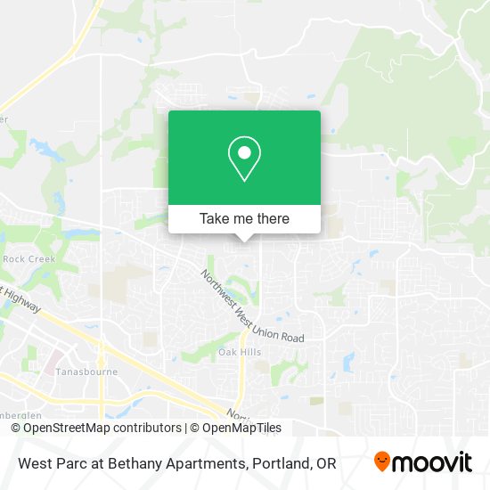 West Parc at Bethany Apartments map