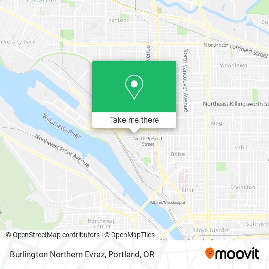 Burlington Northern Evraz map