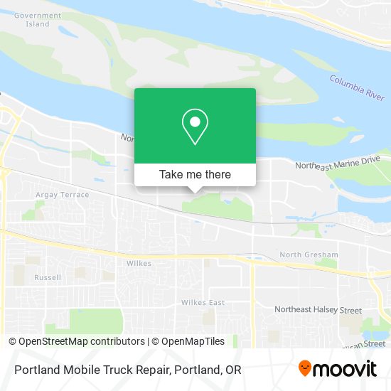 Portland Mobile Truck Repair map