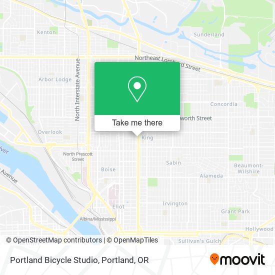 Portland Bicycle Studio map