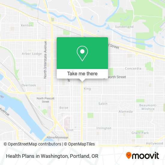 Mapa de Health Plans in Washington