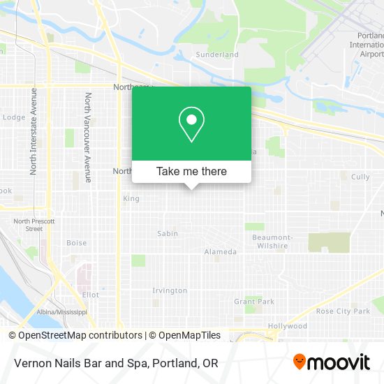 Mapa de Vernon Nails Bar and Spa