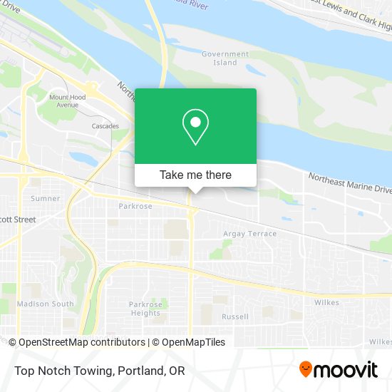 Top Notch Towing map