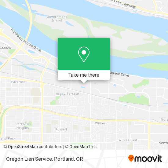 Oregon Lien Service map