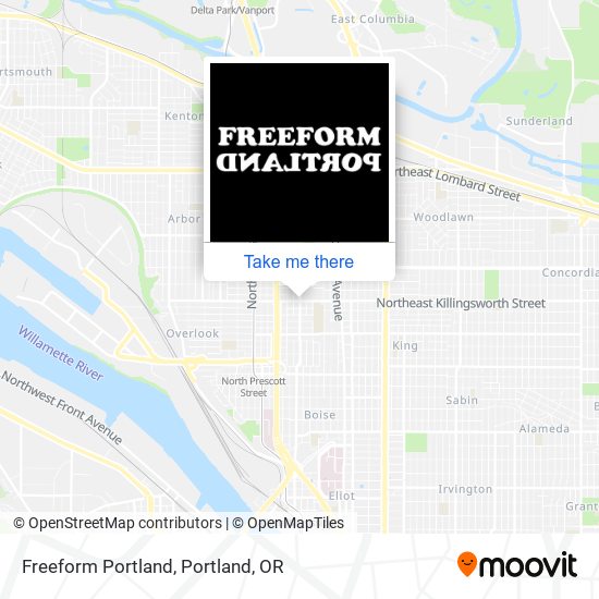 Mapa de Freeform Portland