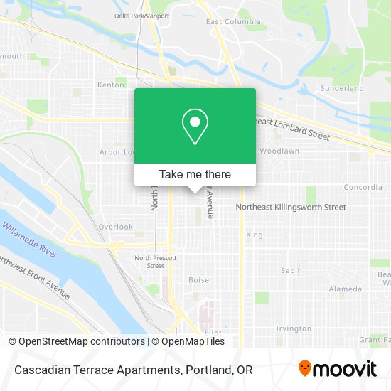 Mapa de Cascadian Terrace Apartments