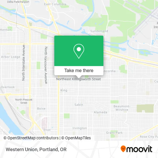 Mapa de Western Union