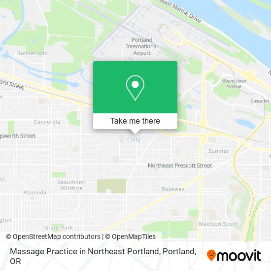 Mapa de Massage Practice in Northeast Portland
