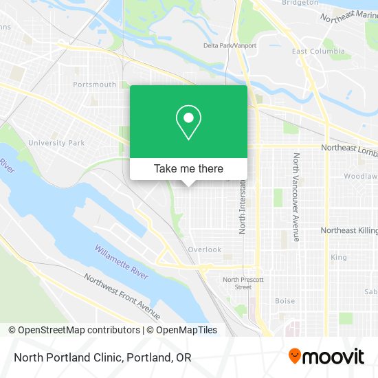 North Portland Clinic map