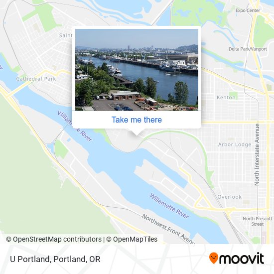 U Portland map