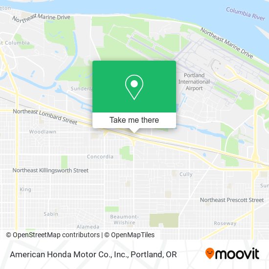 American Honda Motor Co., Inc. map